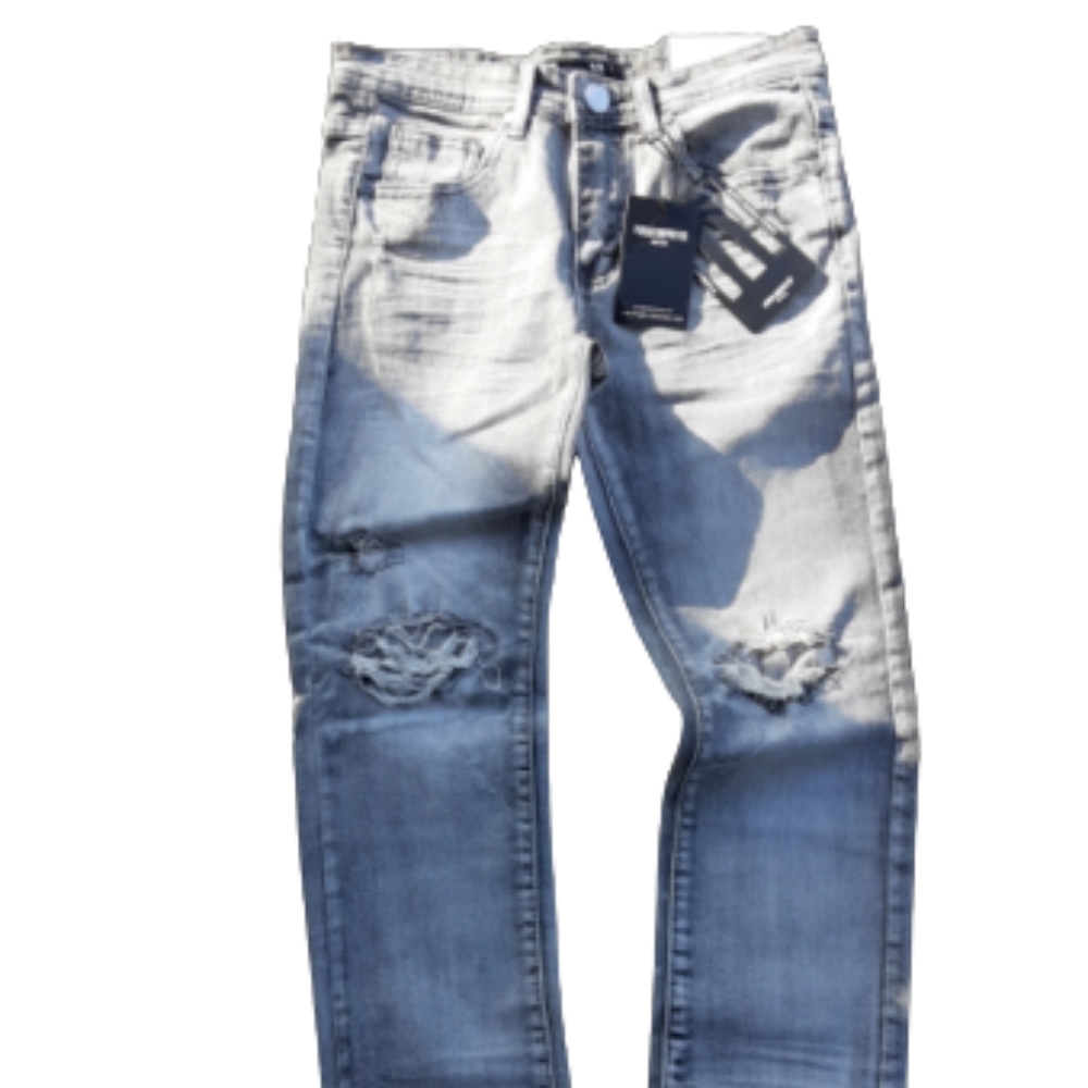 Public Supply Co Black & Gray Distressed Jean Pants